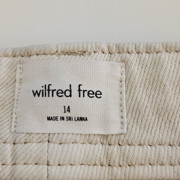 Wilfred Pants Womens 14 Beige Twill Straight Cargo Pockets Streetwear Preppy - Picture 4 of 16